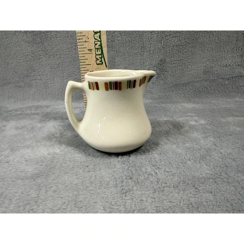 1970 Shenango China Interpace Geometric Restaurant Ware Creamer A-28